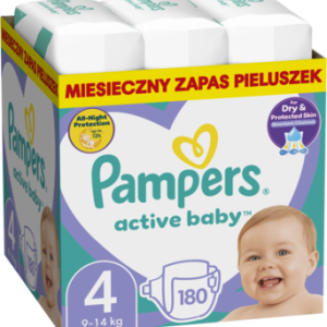 PAMPERS Active Baby pieluchy 9 14kg rozmiar 4 180 szt