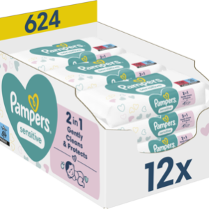 PAMPERS Sensitive chusteczki nawilzane dla dzieci 12x52 szt