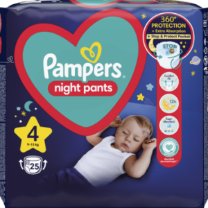 PAMPERS Night Pants pieluchomajtki 4 9 15 kg 25 szt